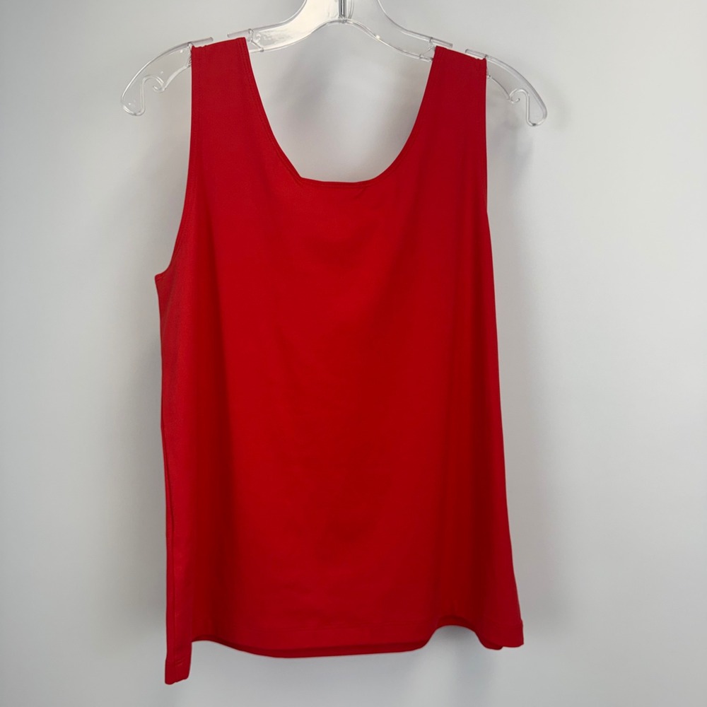 Chicos Set of Two Microfiber Contemporary Tank Basic Knit Blue Red Women's 2 L - Picture 16 of 16